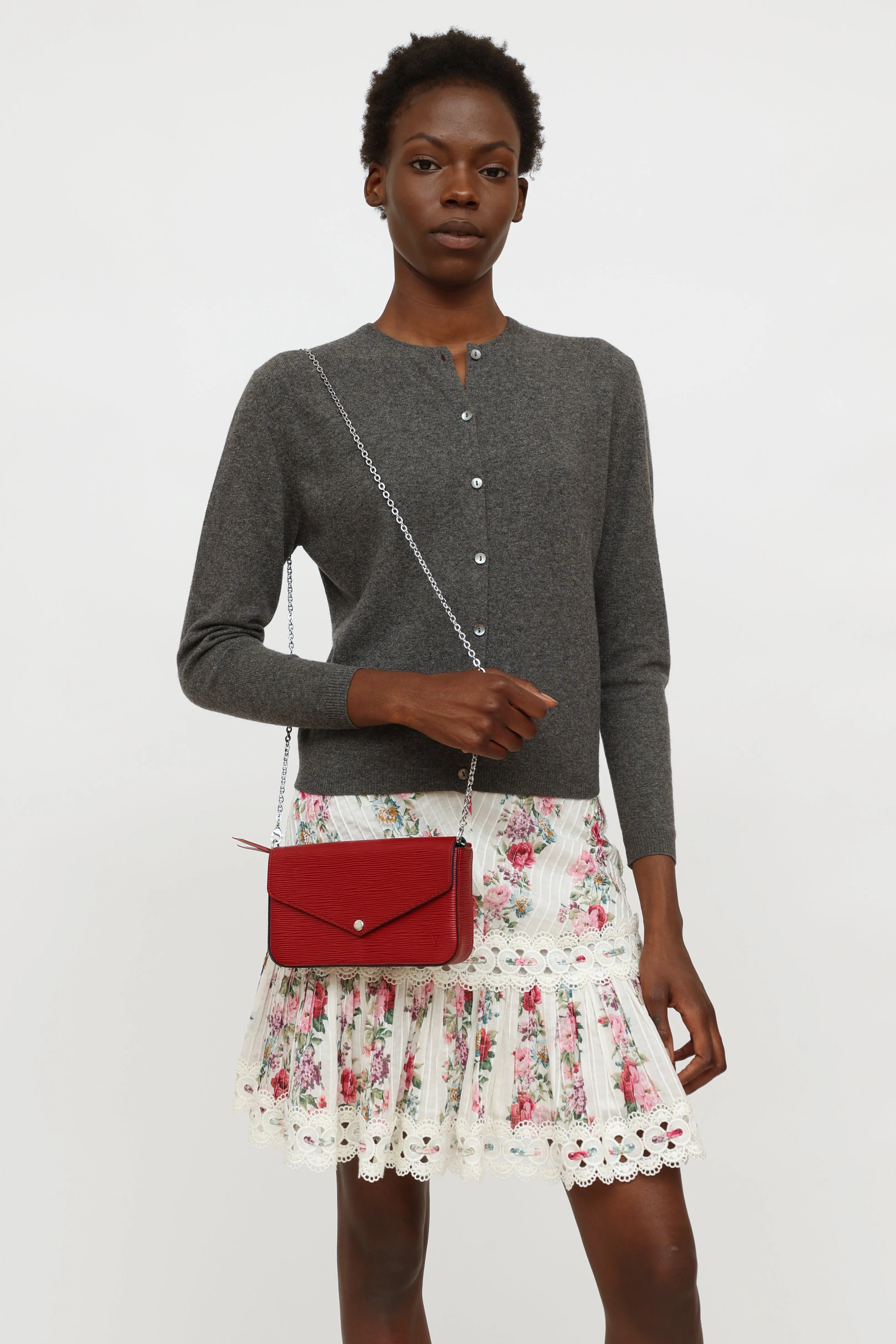 2019 Epi Cherry Berry Félicie Pochette Bag