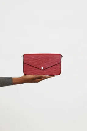 2019 Epi Cherry Berry Félicie Pochette Bag