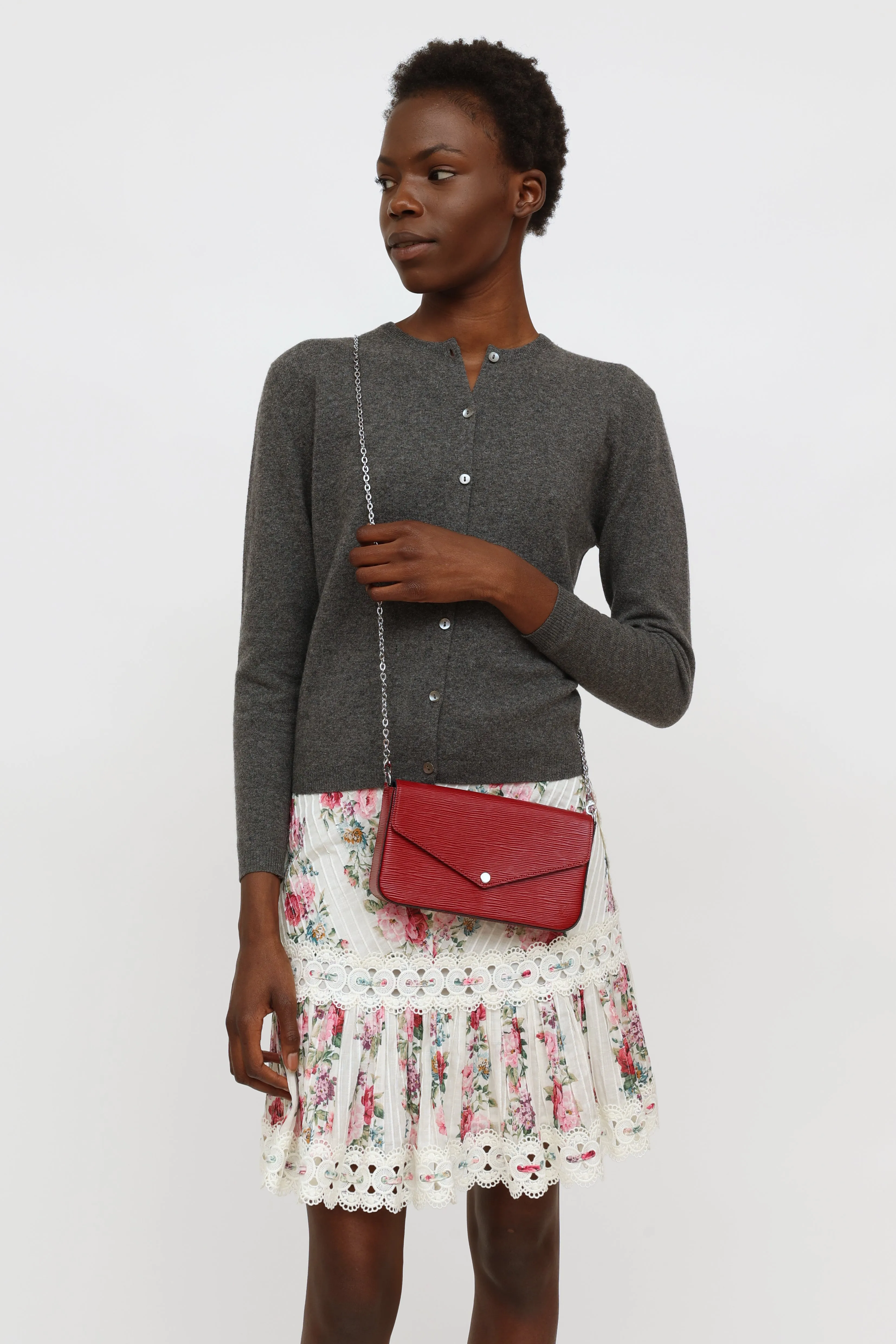 2019 Epi Cherry Berry Félicie Pochette Bag