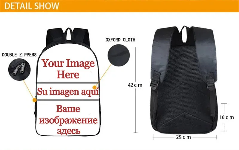 African American Student School Bags Notebook Backpacks 3D Printed Oxford Waterproof Travel Bags