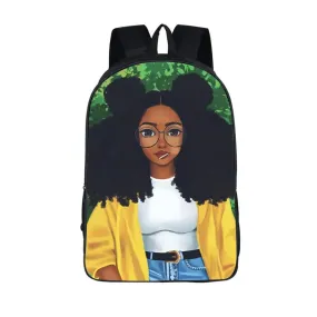 African American Student School Bags Notebook Backpacks 3D Printed Oxford Waterproof Travel Bags
