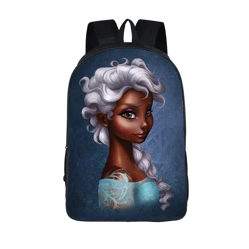 African American Student School Bags Notebook Backpacks 3D Printed Oxford Waterproof Travel Bags