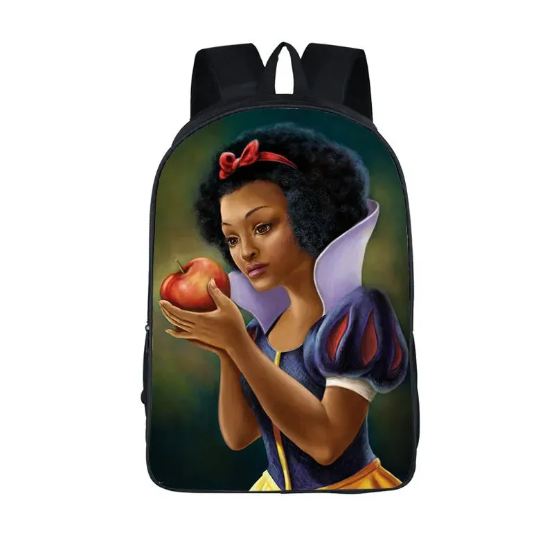 African American Student School Bags Notebook Backpacks 3D Printed Oxford Waterproof Travel Bags