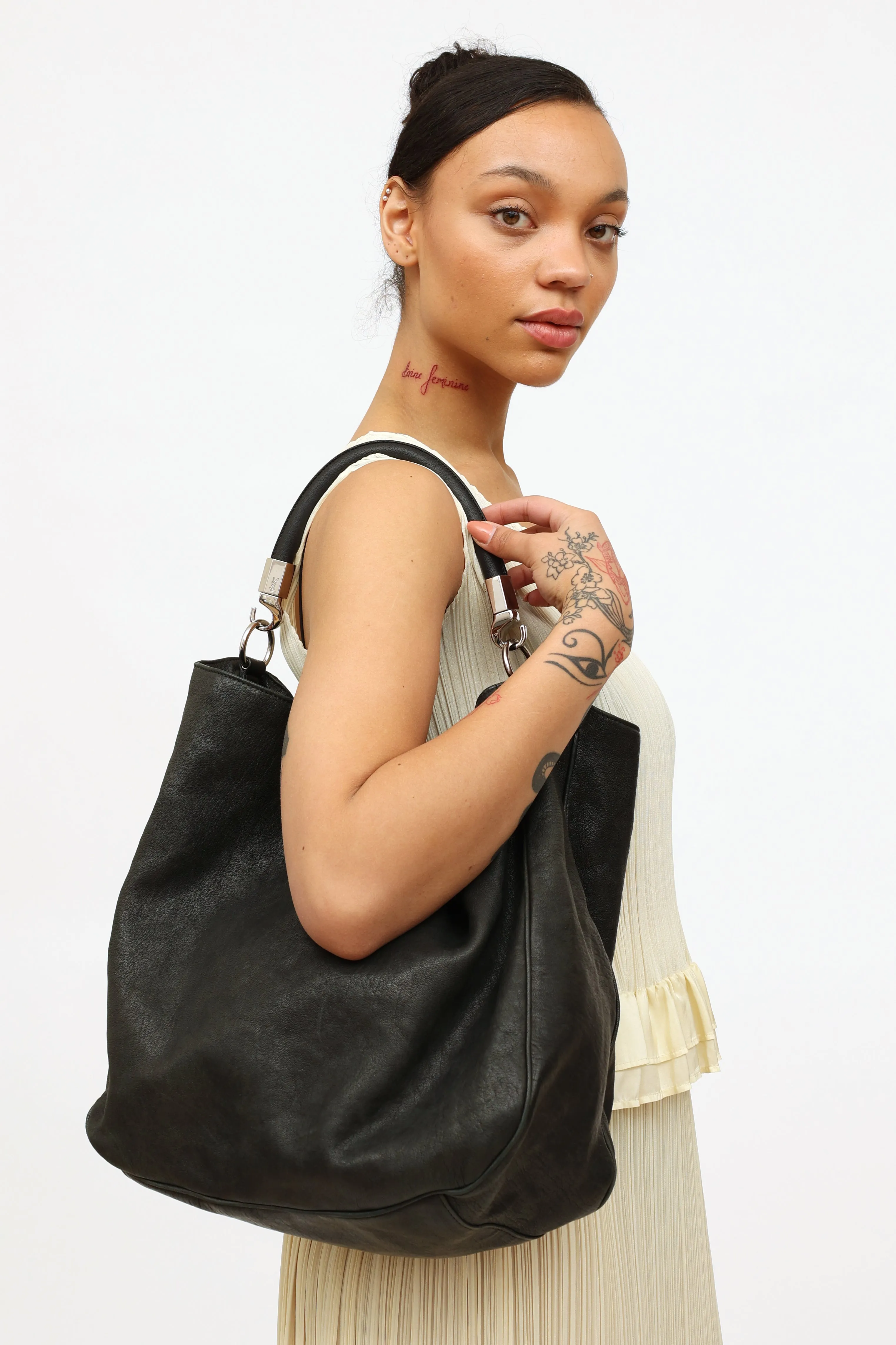 Black Leather Roady Bag