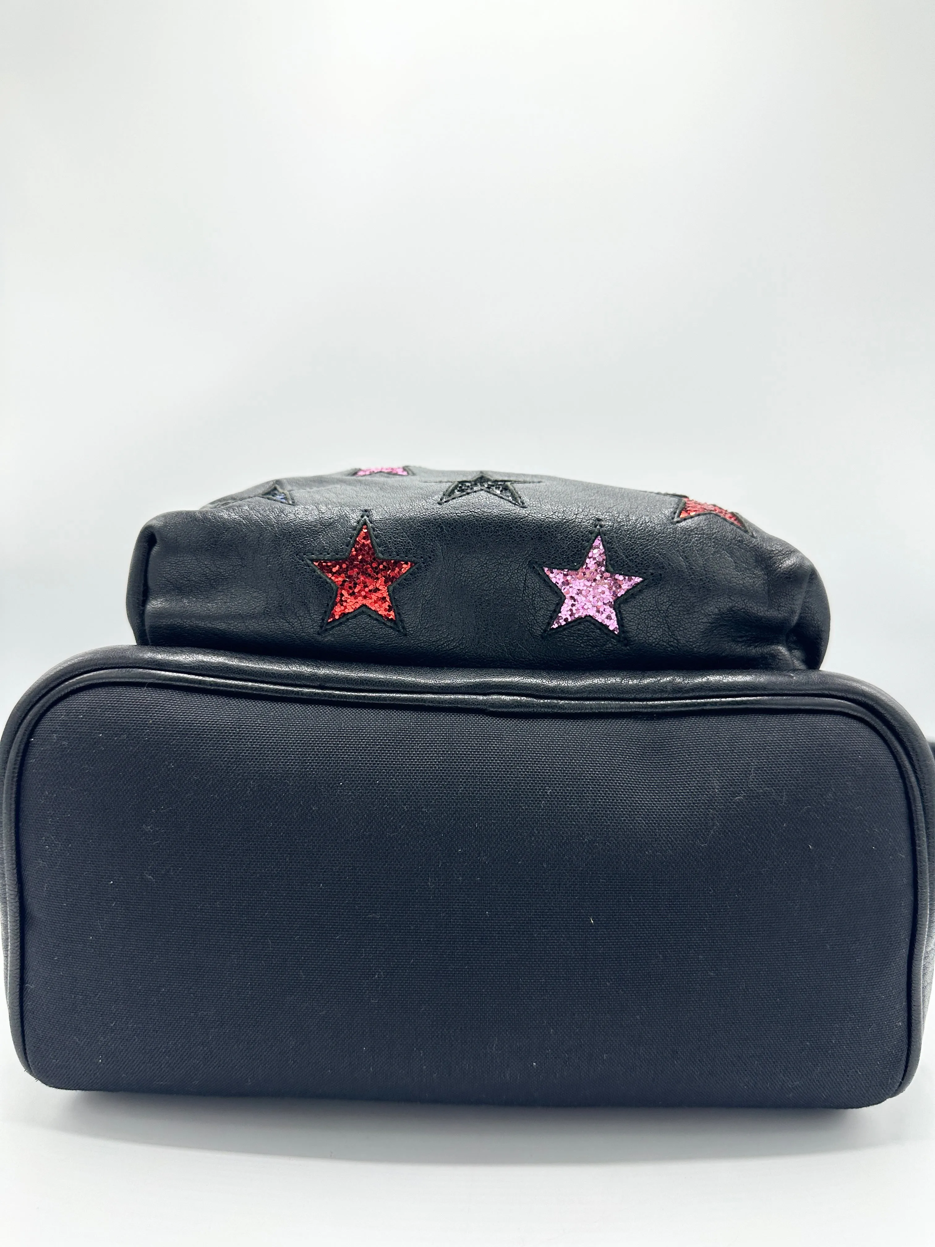 Black Multicolor Leather California City Backpack