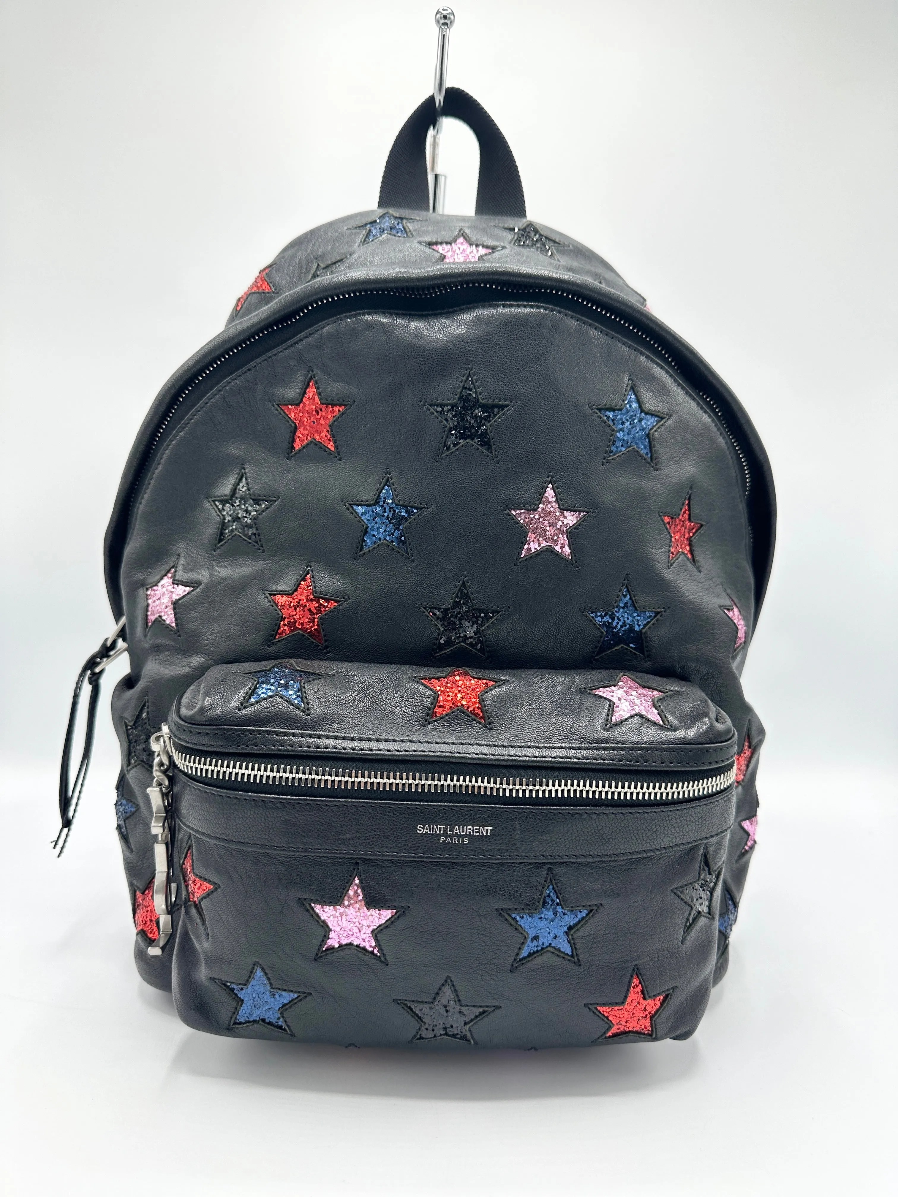 Black Multicolor Leather California City Backpack
