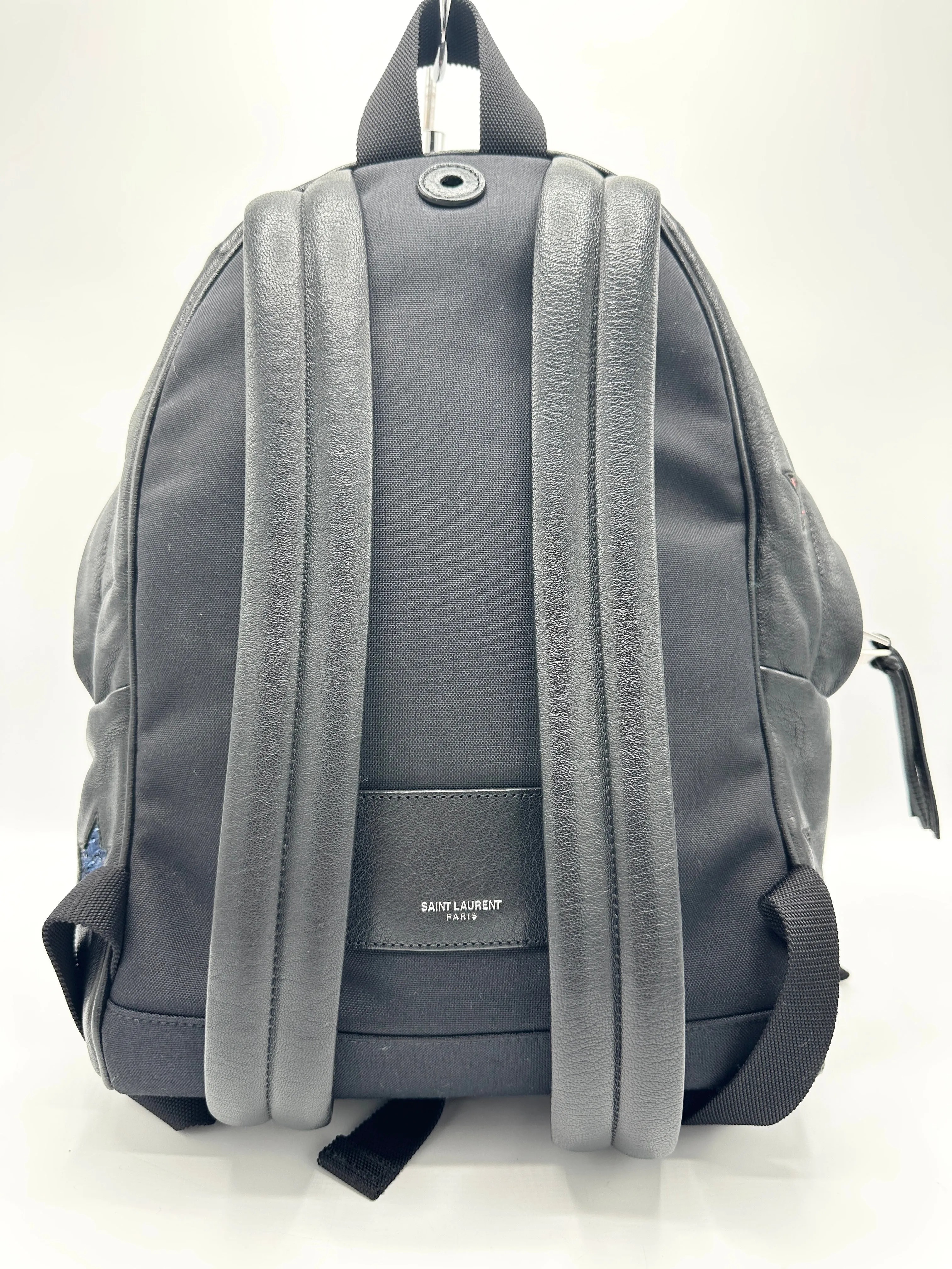 Black Multicolor Leather California City Backpack
