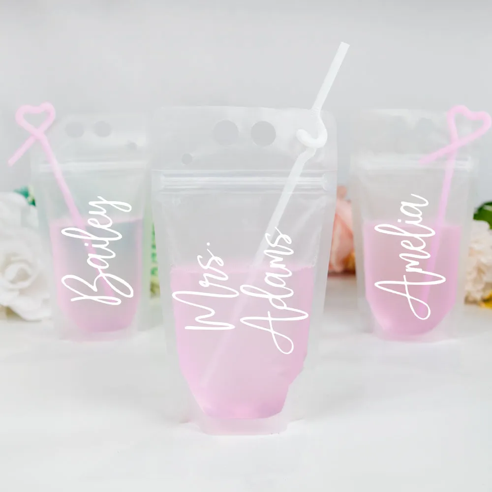 Bridesmaid Drink Pouches