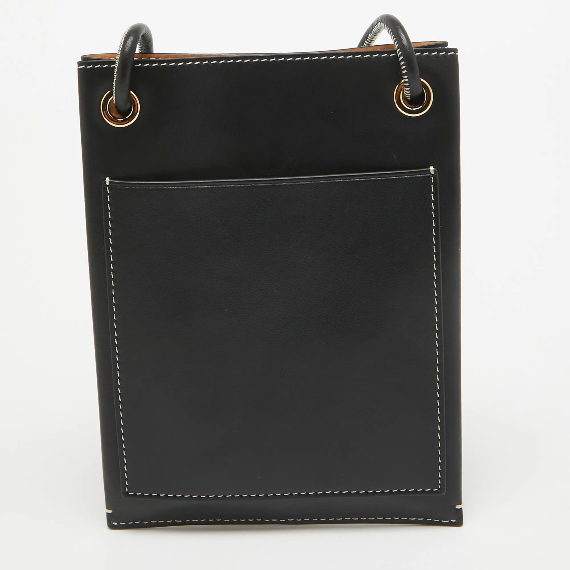 BURBERRY Black Leather Small Rivet Crossbody Bag