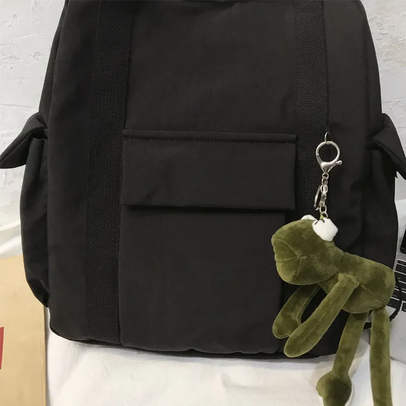 Canvas Backpack for Women Student Satchel