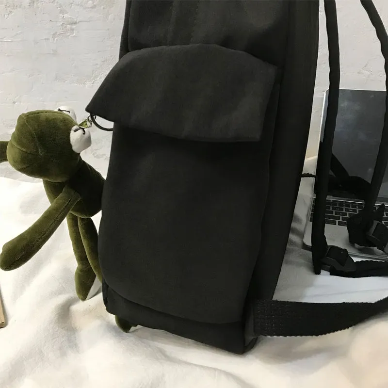 Canvas Backpack for Women Student Satchel