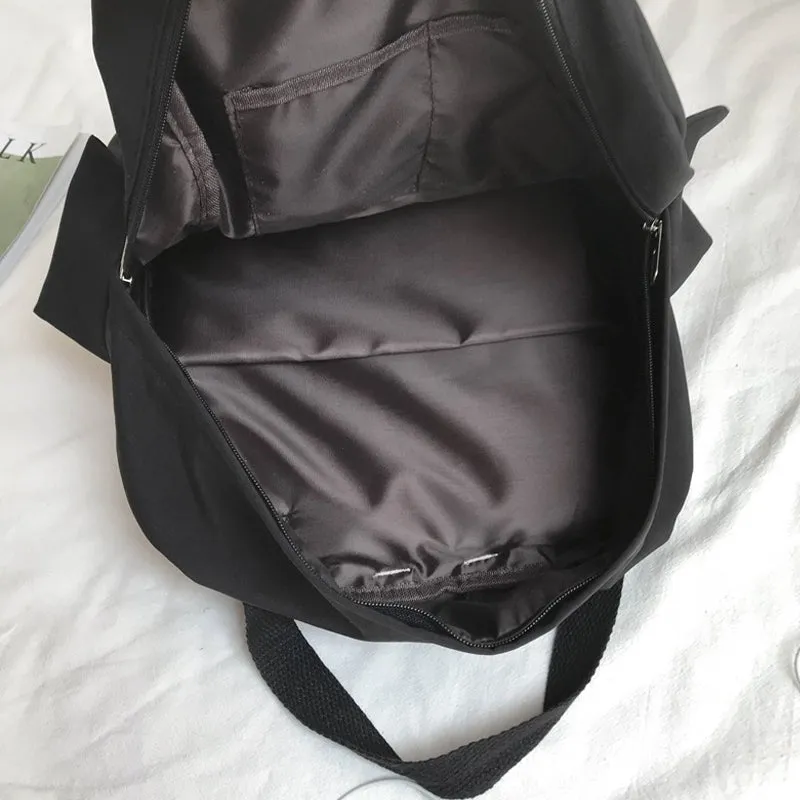 Canvas Backpack for Women Student Satchel