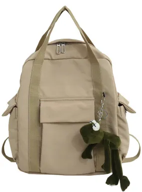 Canvas Backpack for Women Student Satchel