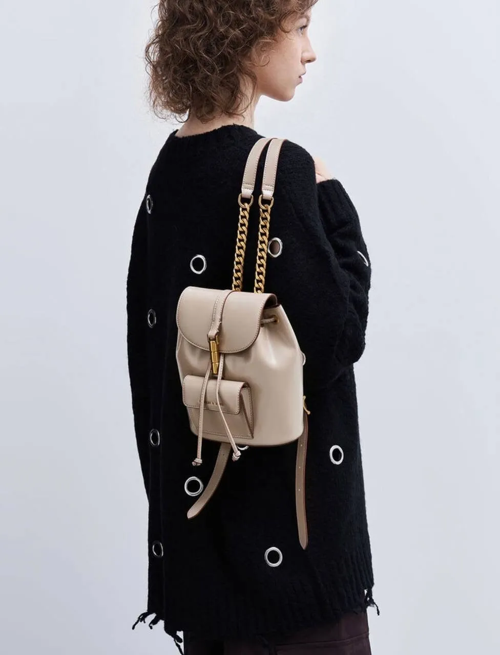 Cesia Metallic Accent Backpack