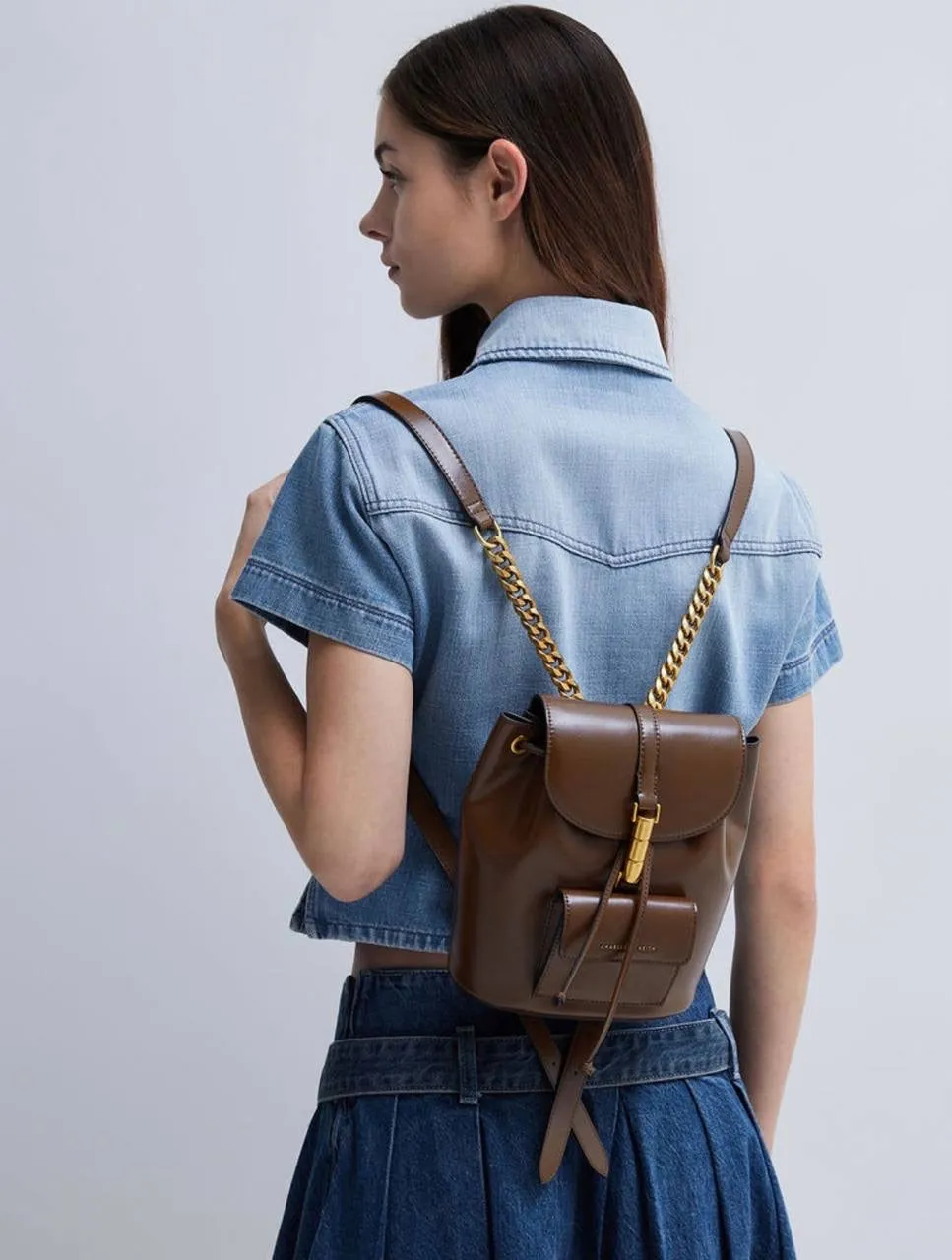 Cesia Metallic Accent Backpack