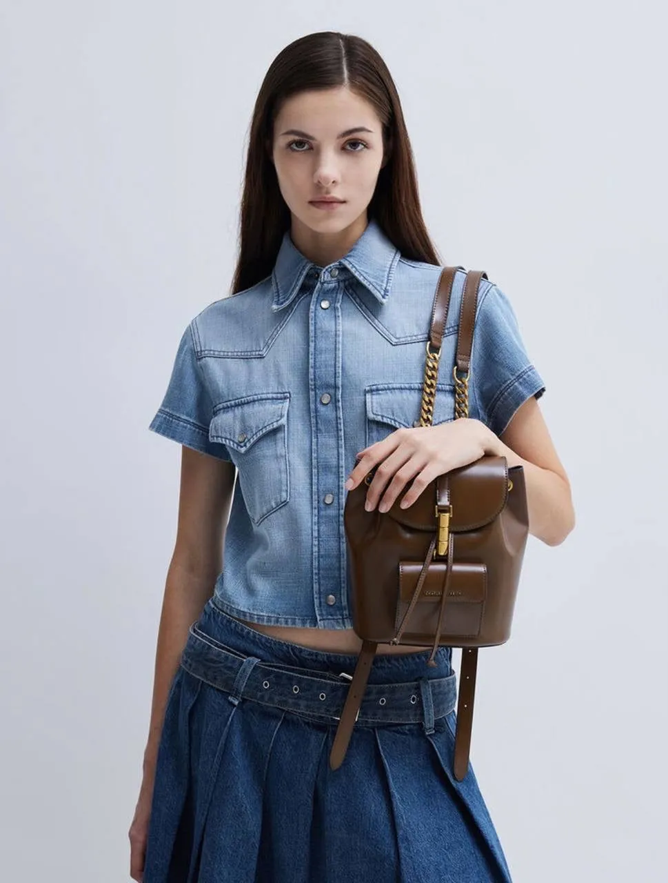 Cesia Metallic Accent Backpack