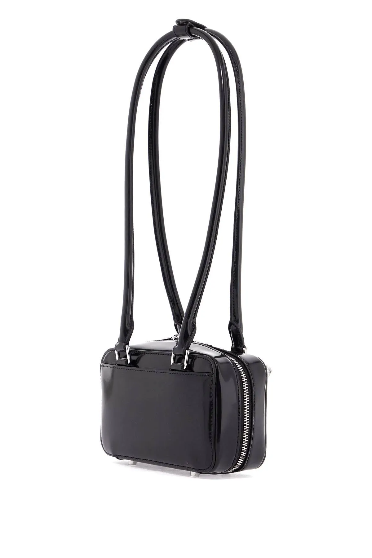 Curved Quilted Leather Handbag