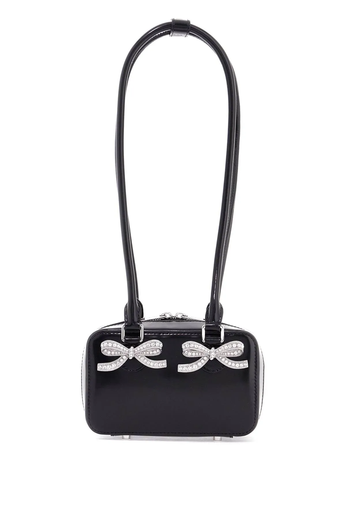 Curved Quilted Leather Handbag