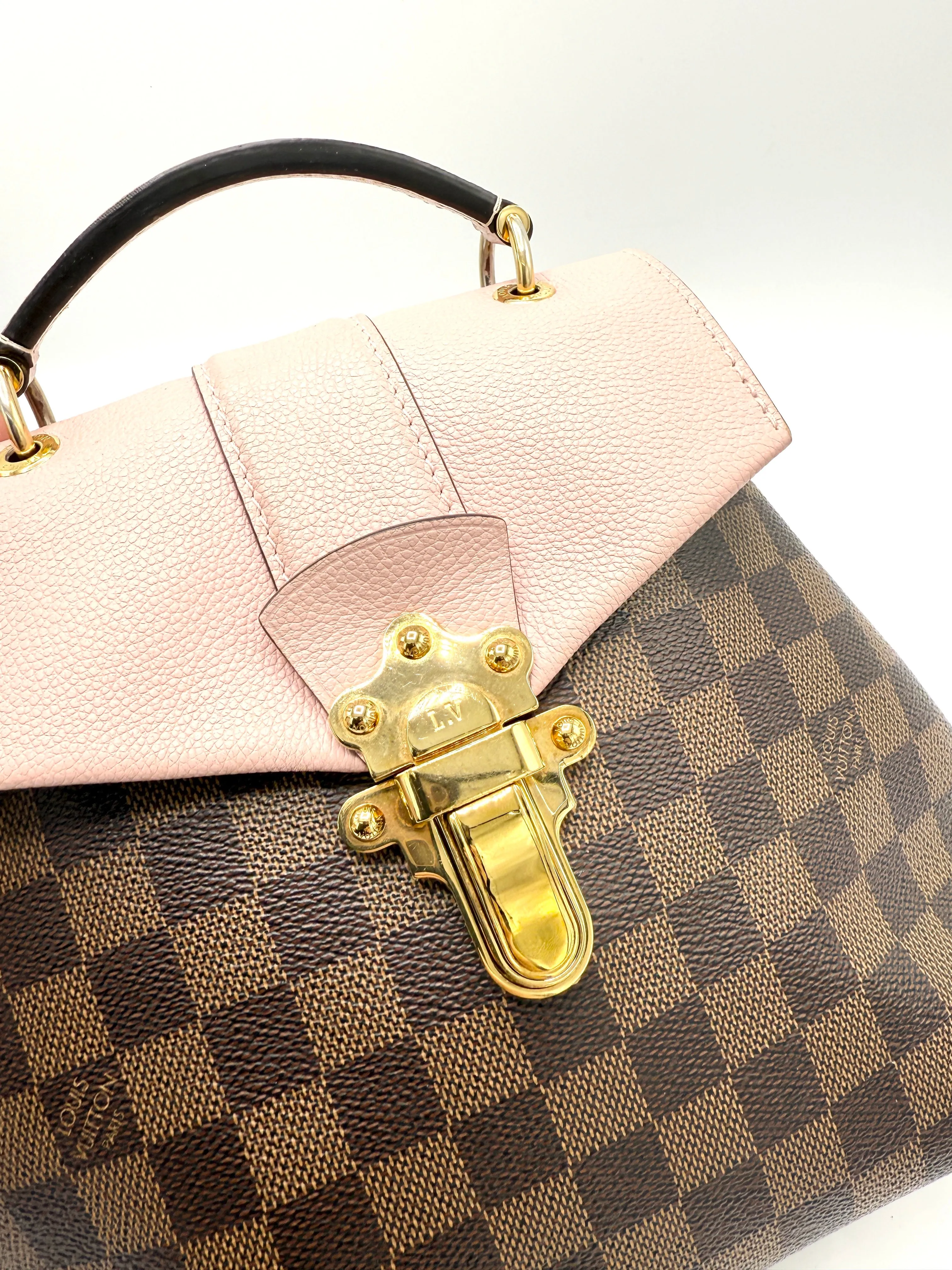 Damier Graphite Pink Leather Clapton 2 Way Backpack