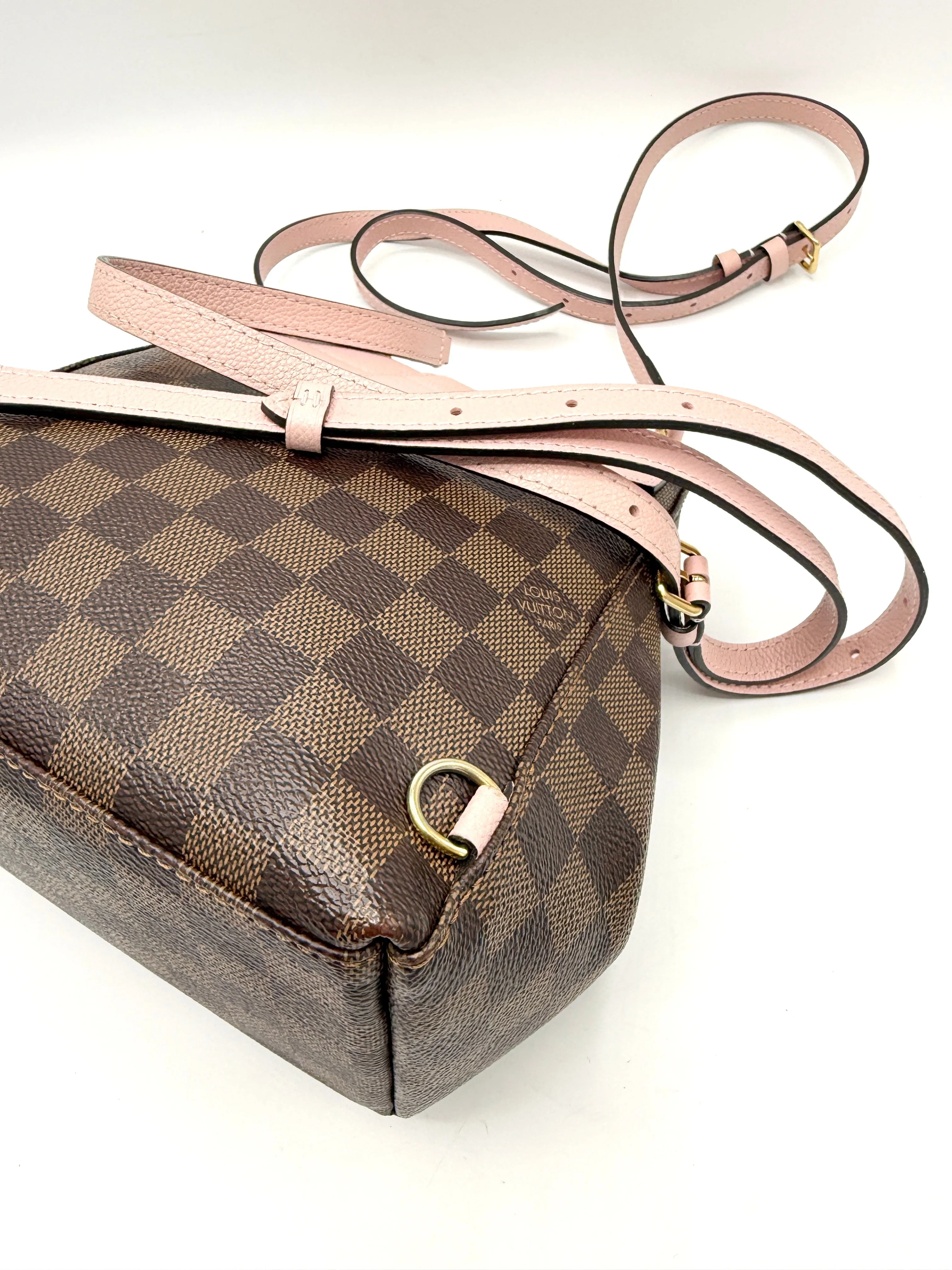 Damier Graphite Pink Leather Clapton 2 Way Backpack