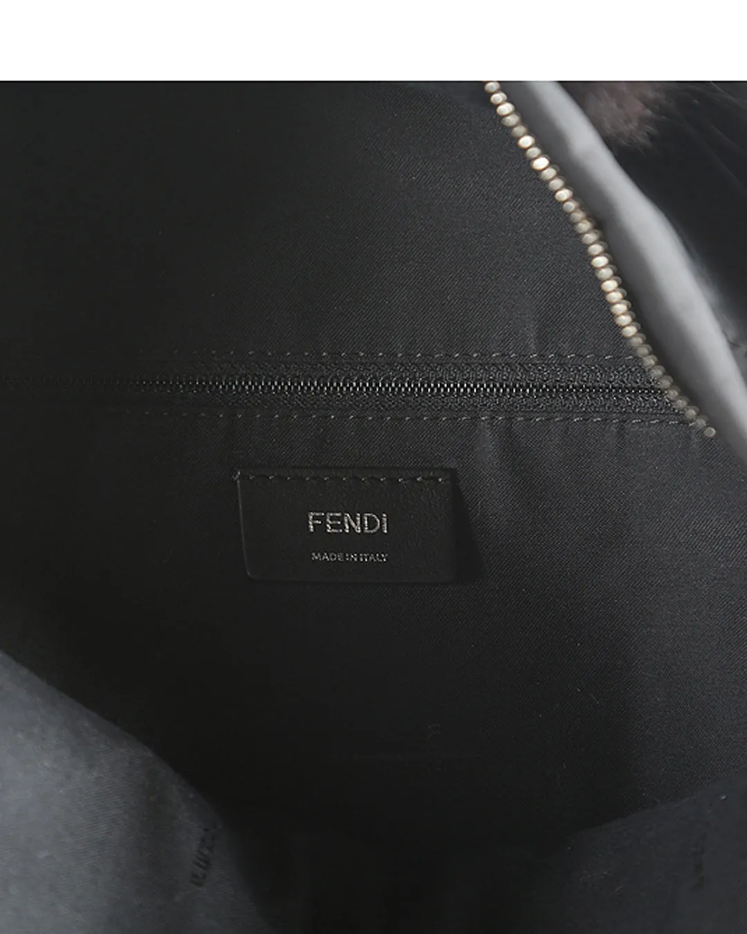 FENDI Black Nylon, Leather, and Fur Monster Eyes Backpack