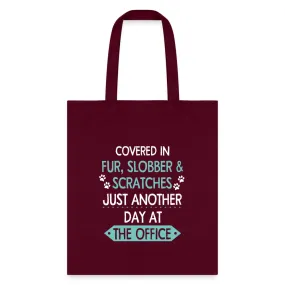 Fur Slobber Scratches (Teal) Cotton Tote Bag