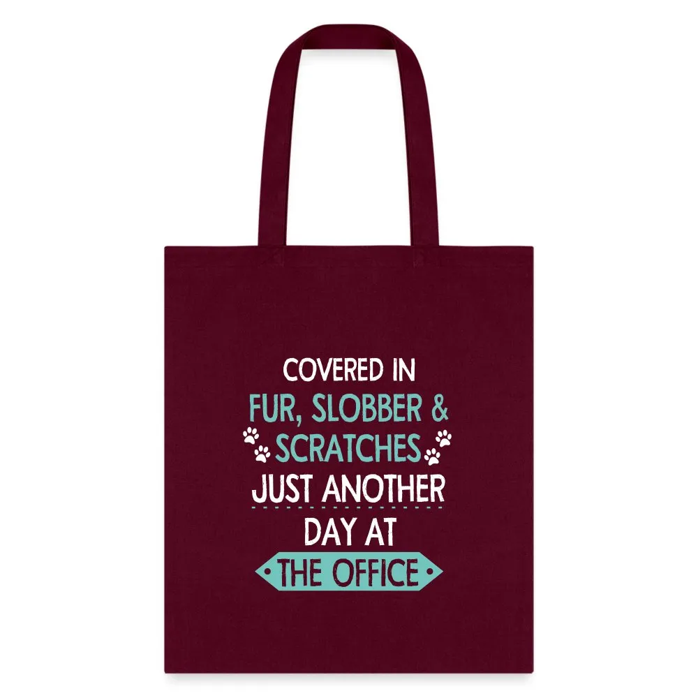 Fur Slobber Scratches (Teal) Cotton Tote Bag