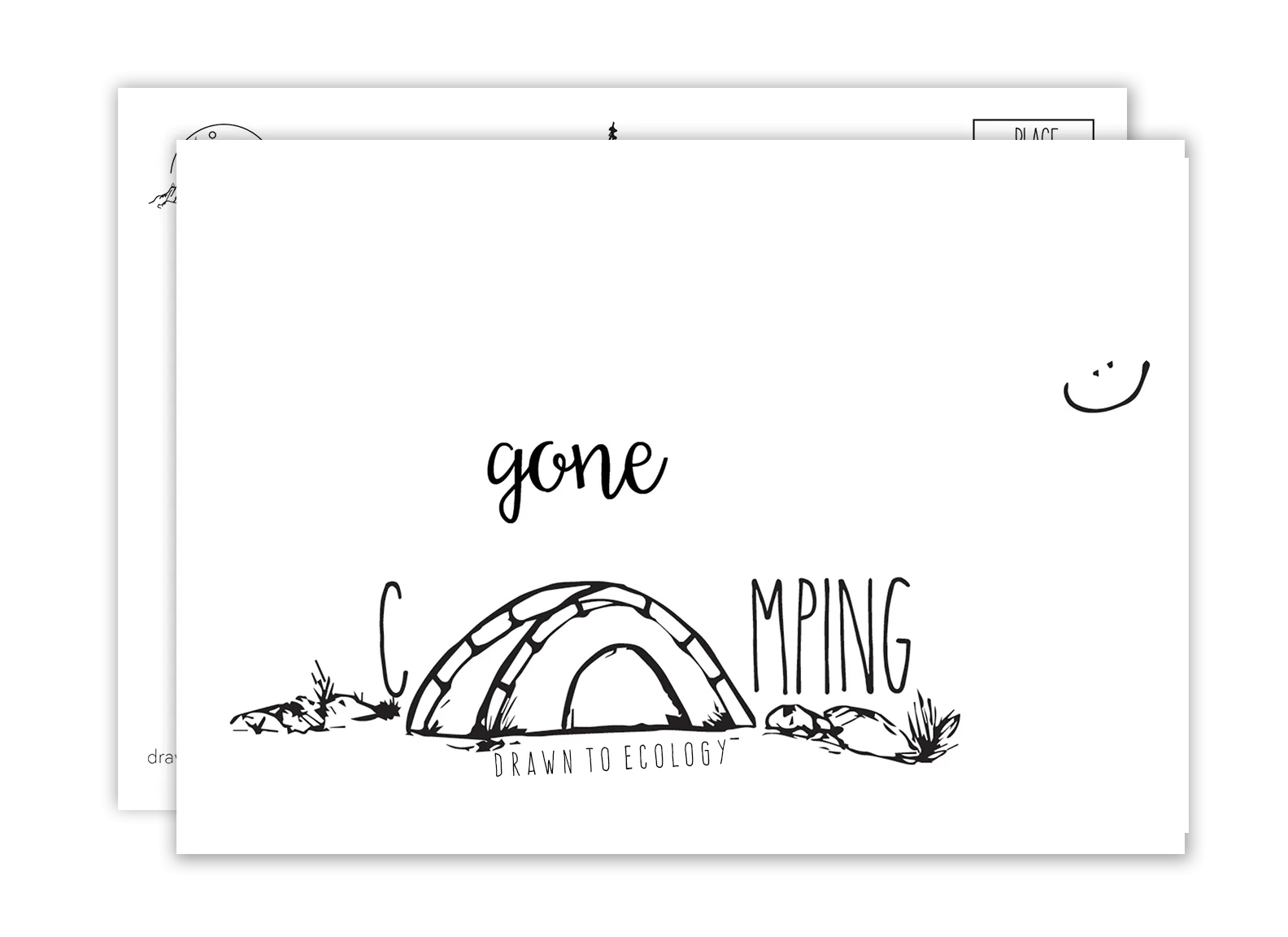 Gone Camping Postcard