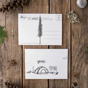 Gone Camping Postcard