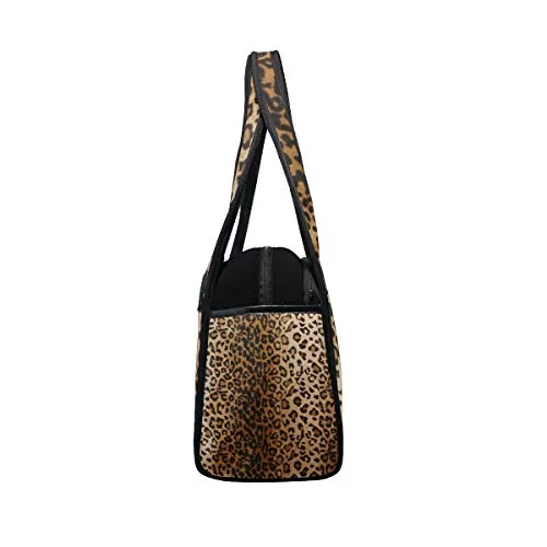 Gym Bag Brown Leopard Women Yoga Canvas Duffel Bag Sports Tote Bags for Girls