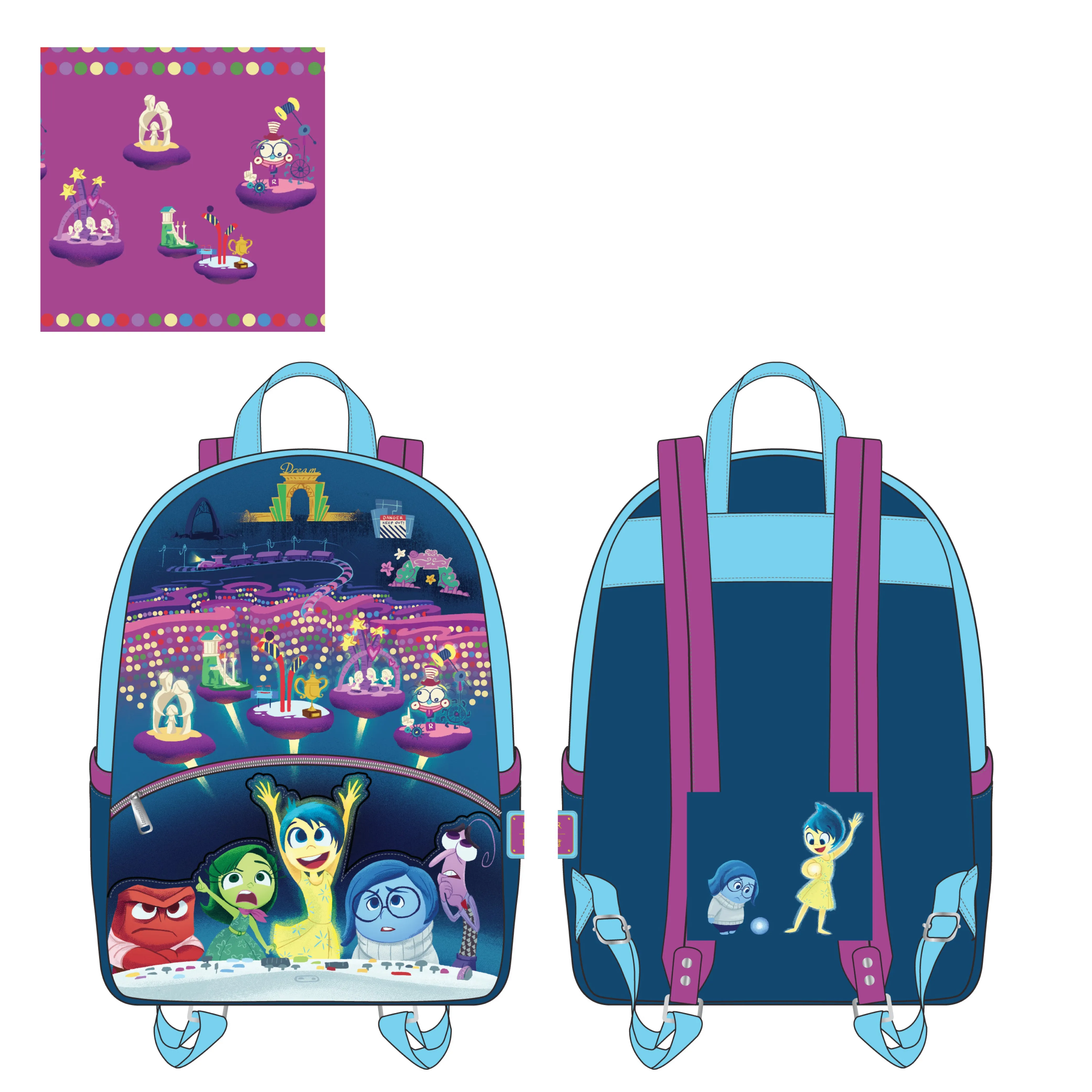 LF Disney Pixar Moments Inside Out Control Panel Mini Backpack