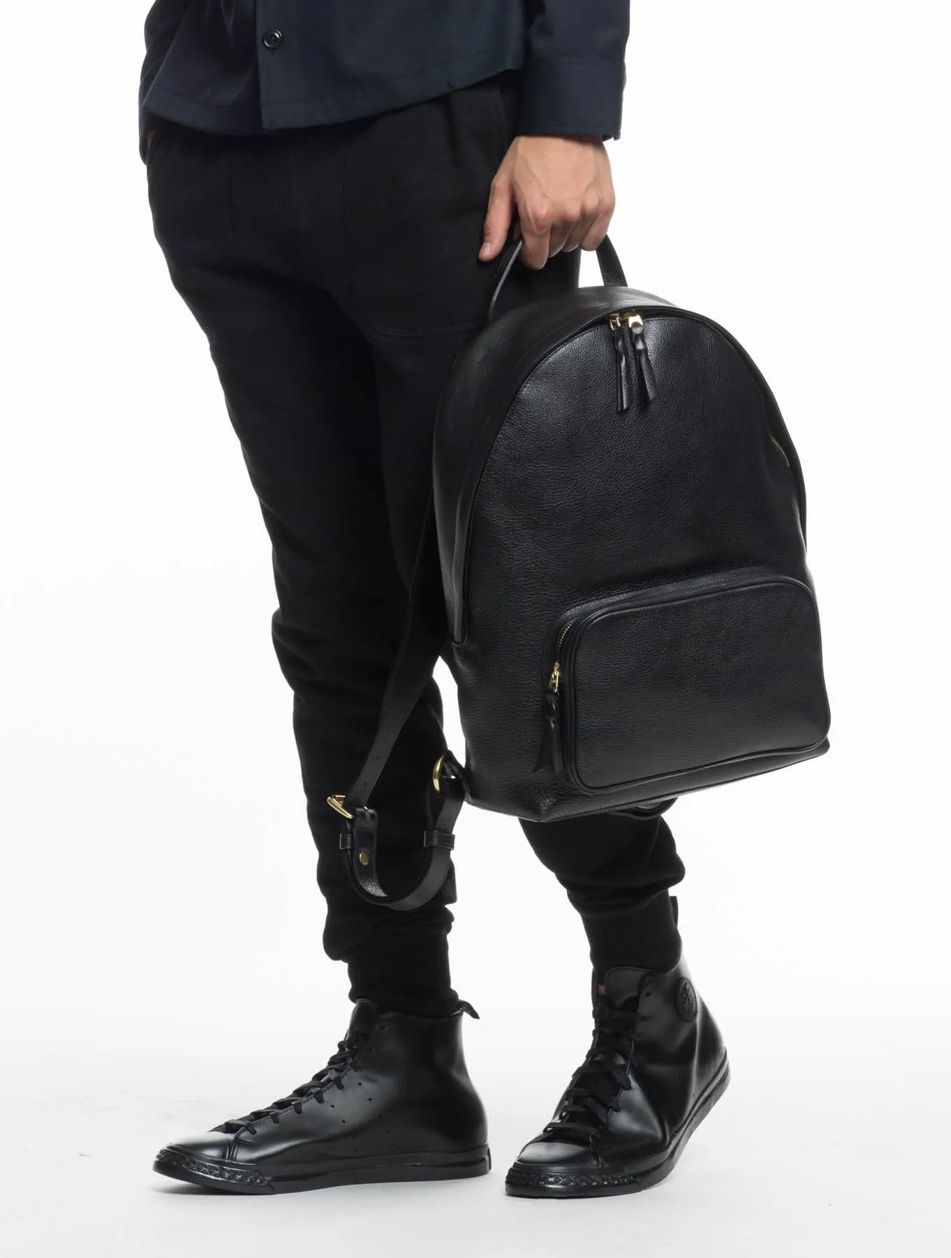 Lotuff Indigo Leather Backpack