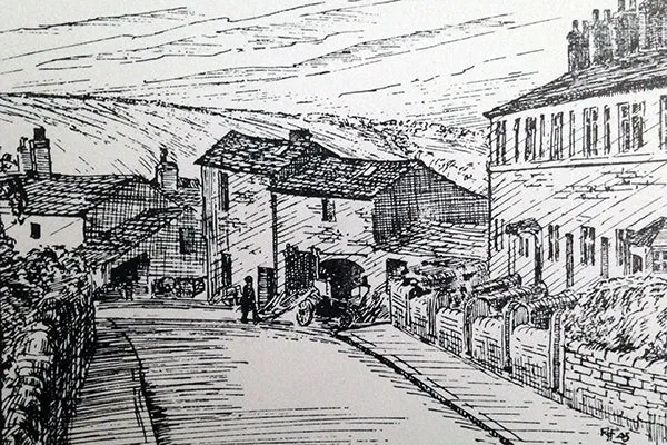 Main St and Former Smithy Canvas Print