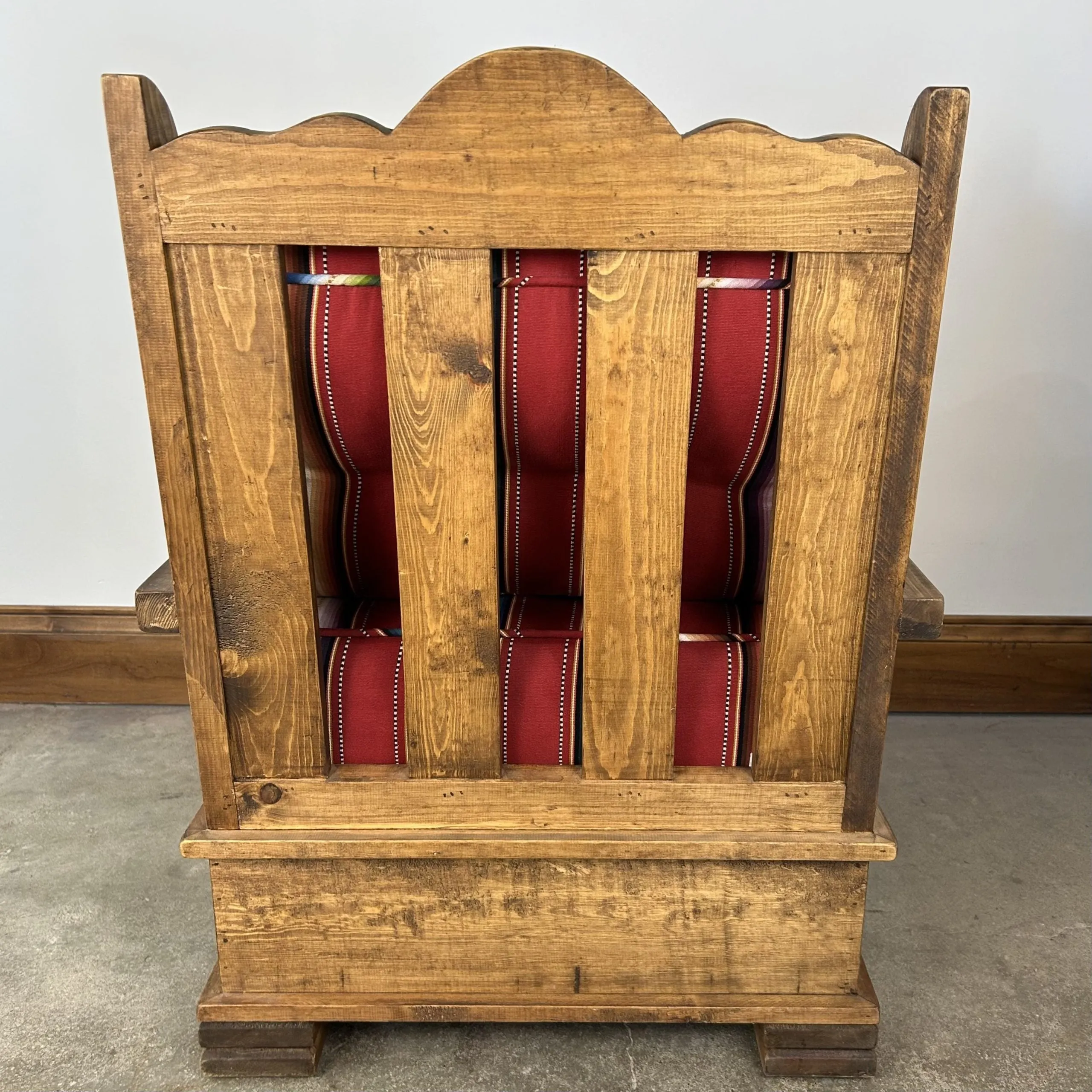 Pair of Cabin Chairs, Rustic in Style, Pine Frames, Upholstered Cushions