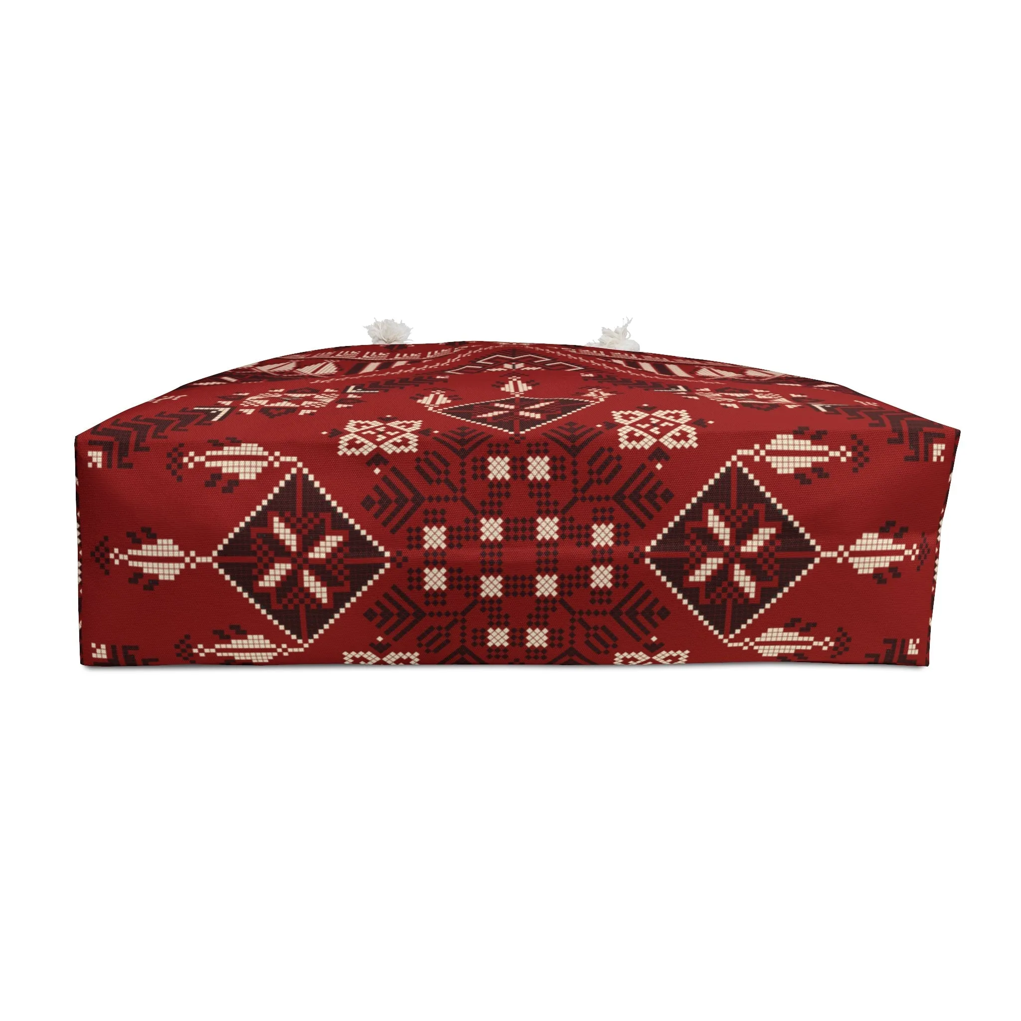 Red Tatreez Beach Bag