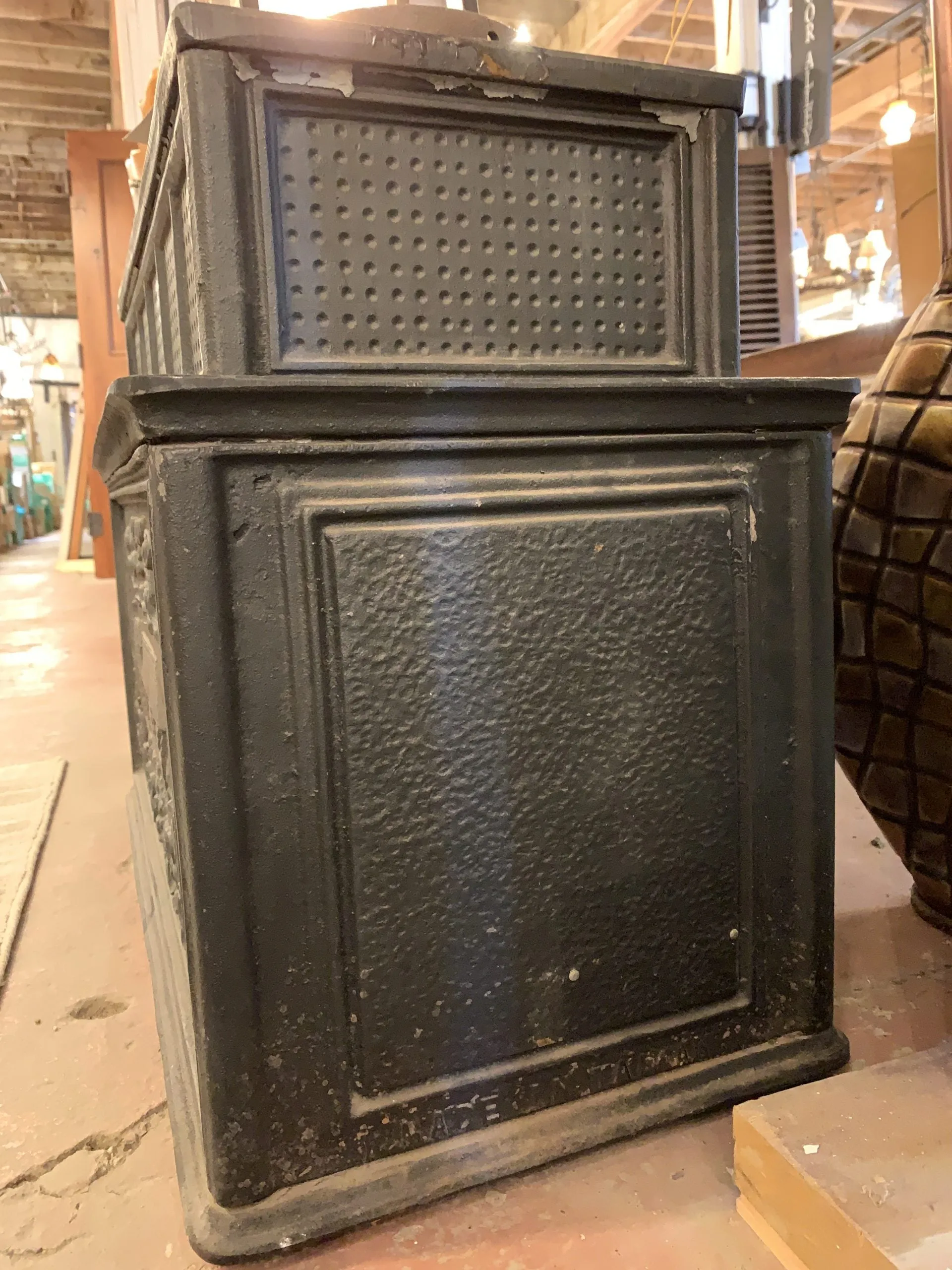 Regency Cast Iron Black Stove, Vintage