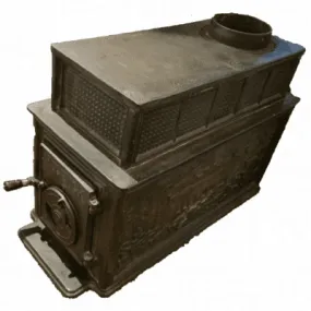 Regency Cast Iron Black Stove, Vintage