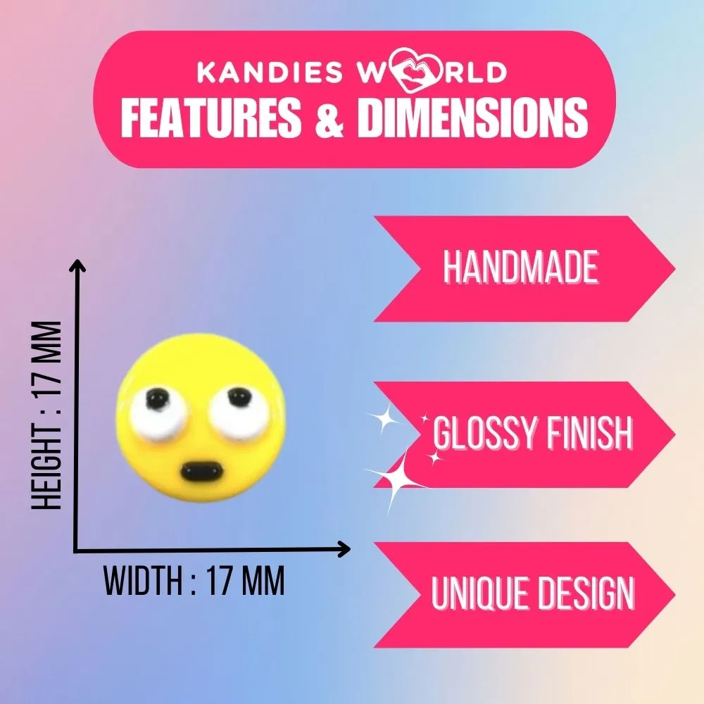 Rolling Eyes Emoji Custom Beads