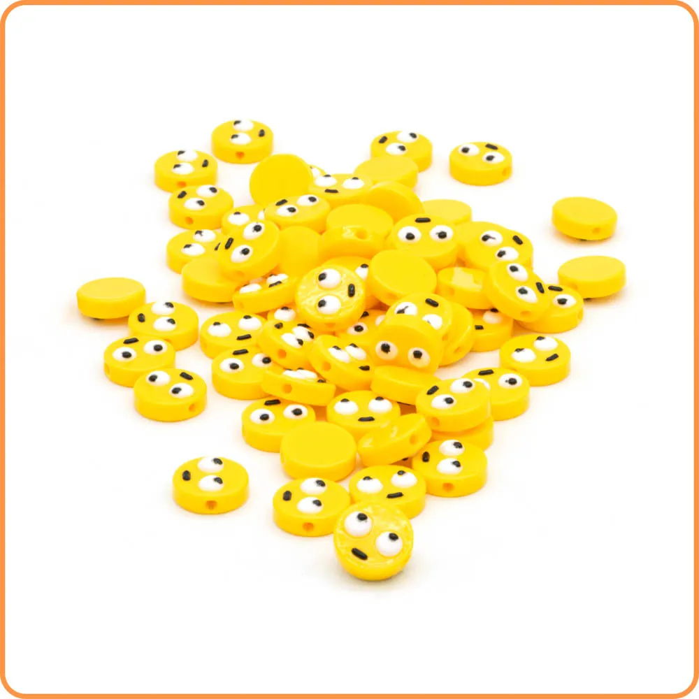 Rolling Eyes Emoji Custom Beads