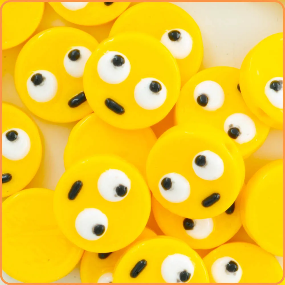 Rolling Eyes Emoji Custom Beads