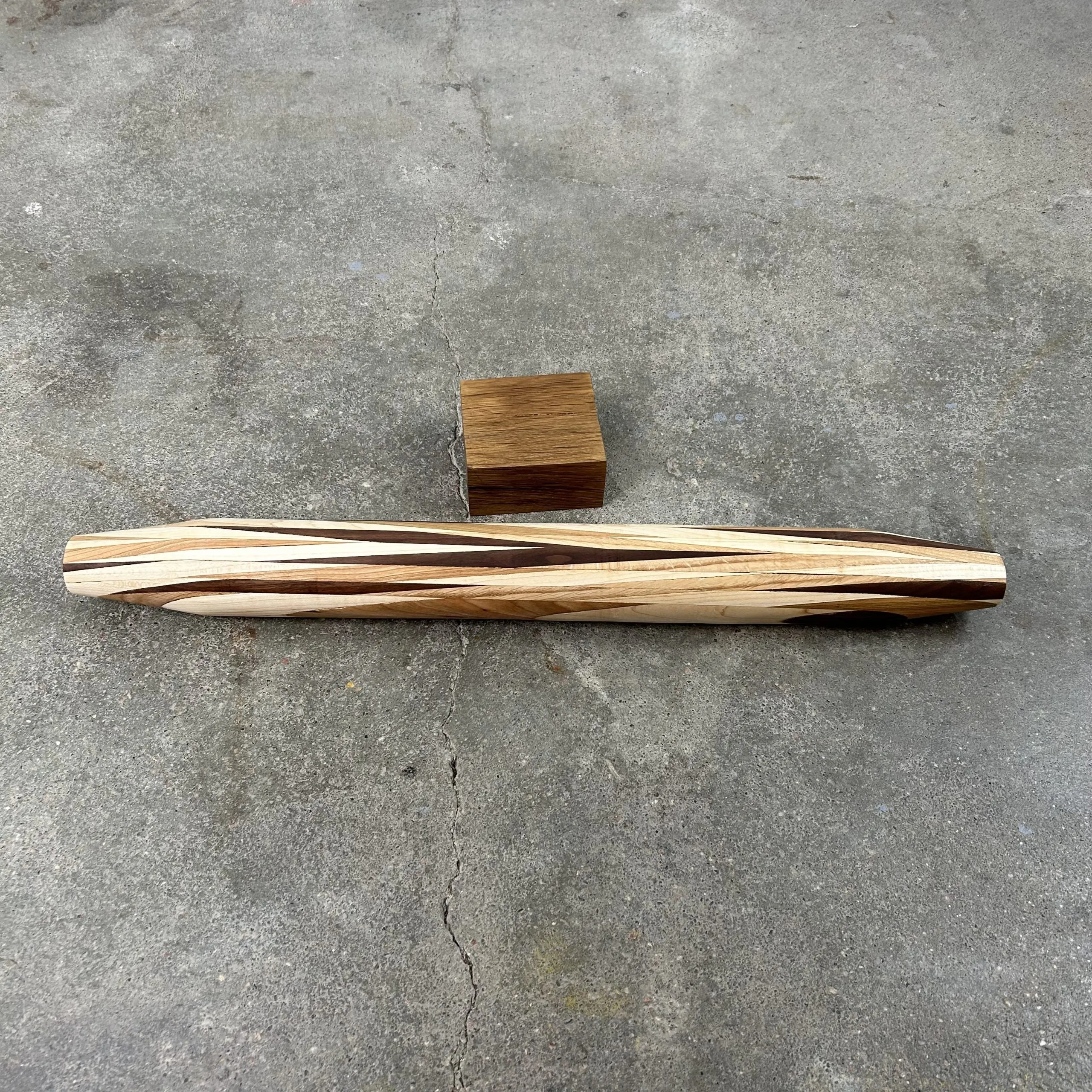 Rolling Pin, Hand-crafted by Don Groesser, Multi-species Wood, with Stand