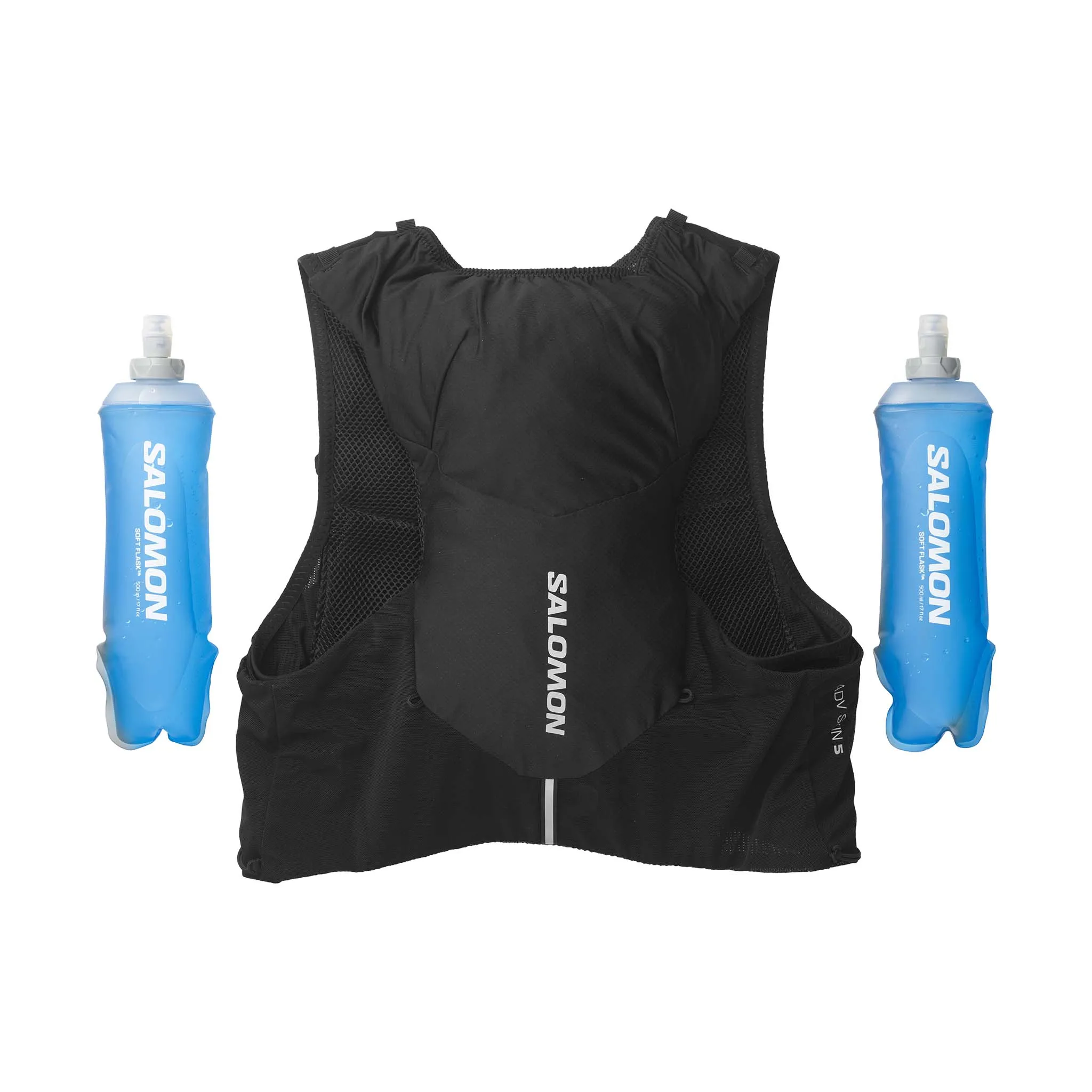 Salomon | Unisex ADV Skin 5 Running Vest with flasks included - Black/Ebony