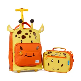 SIDE-KICK ROLLING BACKPACK AND LUNCH BAG SET GIRAFFE