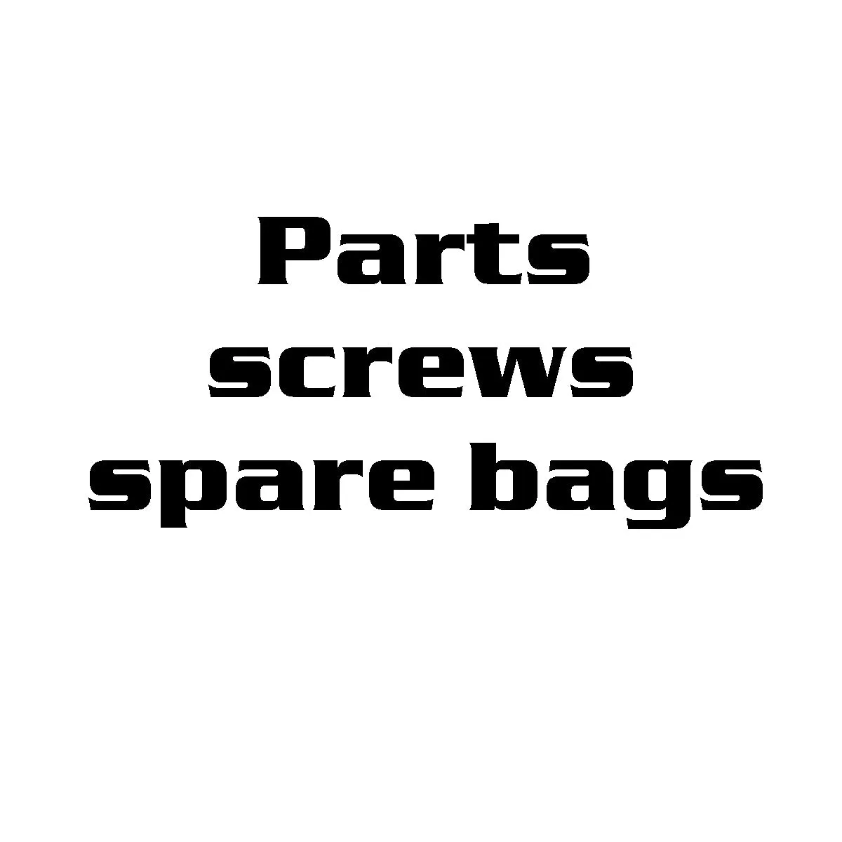 spare screw packs, complete packs——