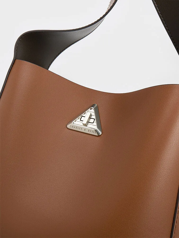 Trice Metallic Accent Large Hobo Bag