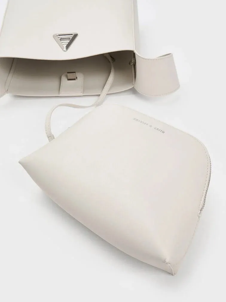 Trice Metallic Accent Large Hobo Bag