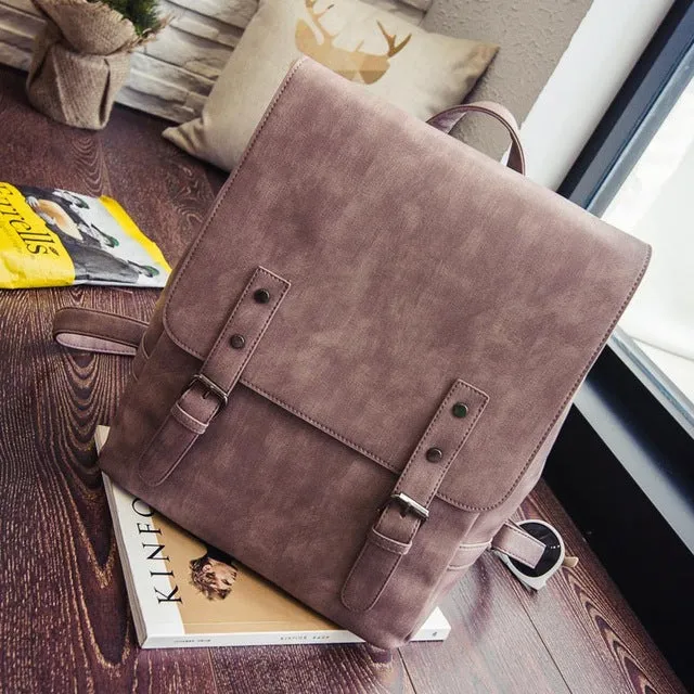 Vintage PU Leather Backpacks