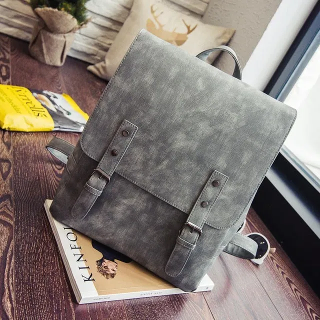 Vintage PU Leather Backpacks