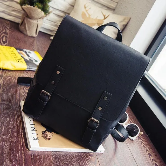 Vintage PU Leather Backpacks
