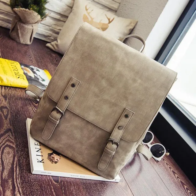 Vintage PU Leather Backpacks